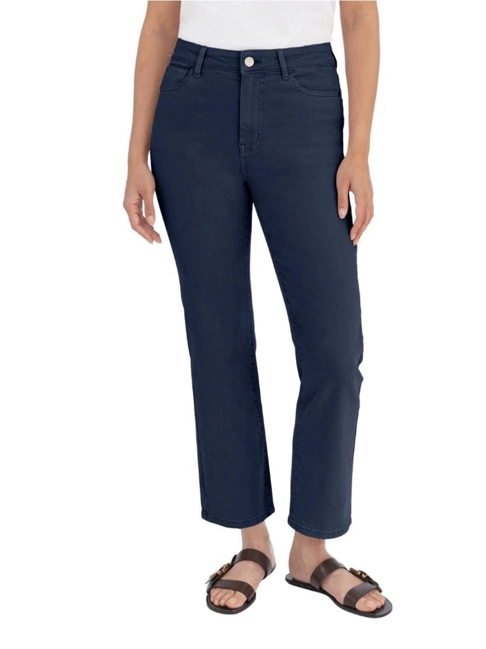 Women's BlankNYC High-Rise Straight Leg Pant 6/28 Blue
